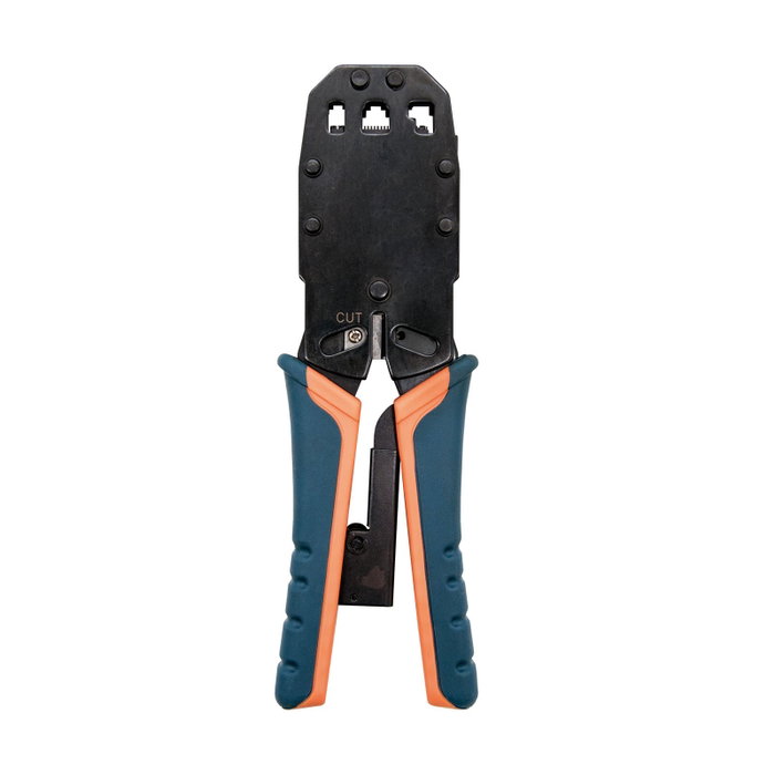 Nanocable 10.31.0102 Crimpadora Metálica de Carraca Negro, Naranja